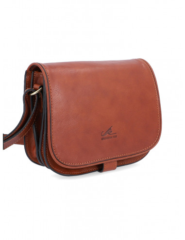 Dámská italská kožená crossbody kabelka Cristina Rui Noemi hnědá