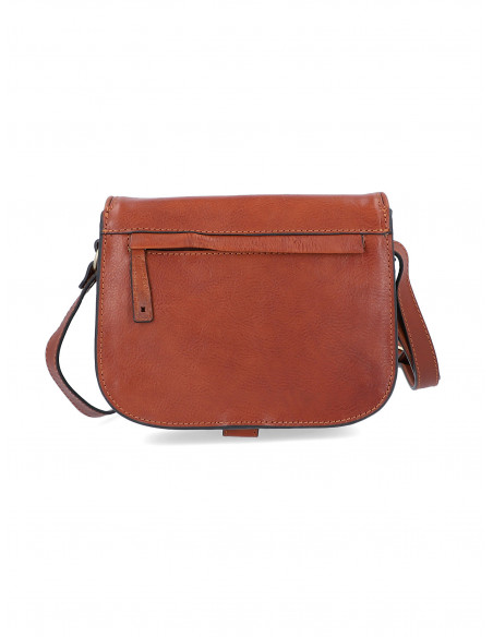 Dámská italská kožená crossbody kabelka Cristina Rui Noemi hnědá