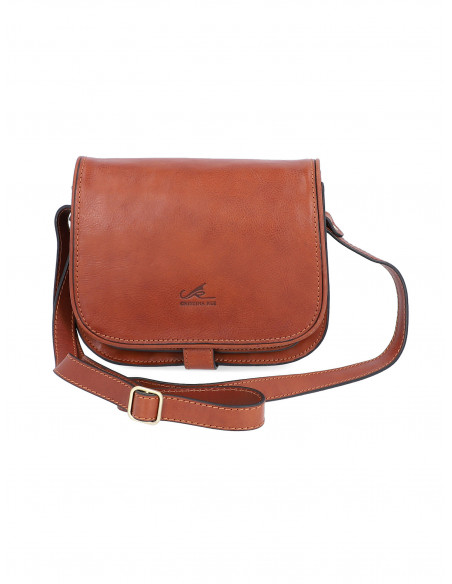 Dámská italská kožená crossbody kabelka Cristina Rui Noemi hnědá