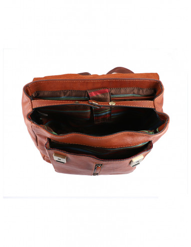 Dámský kožený batoh Cristina Rui Elena s ozdobným zipem