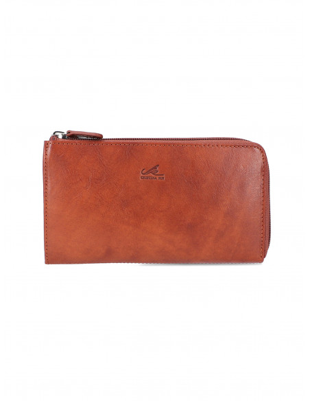 Jednoduchá kožená peněženka na zip Cristina Rui m3028