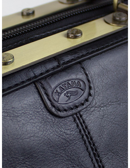 Dámská kožená kabelka/kufřík Katana Orleans rámová