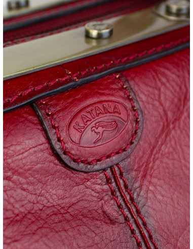 Dámská kožená kabelka/kufřík Katana Orleans rámová