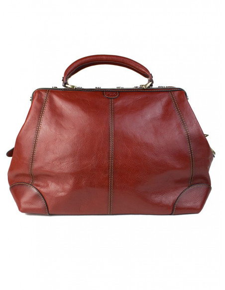 Dámská kožená kabelka/kufřík Katana Orleans rámová