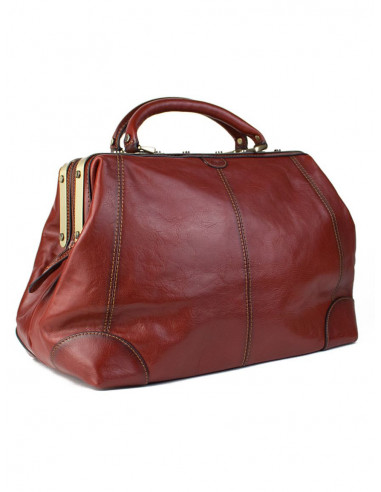 Dámská kožená kabelka/kufřík Katana Orleans rámová