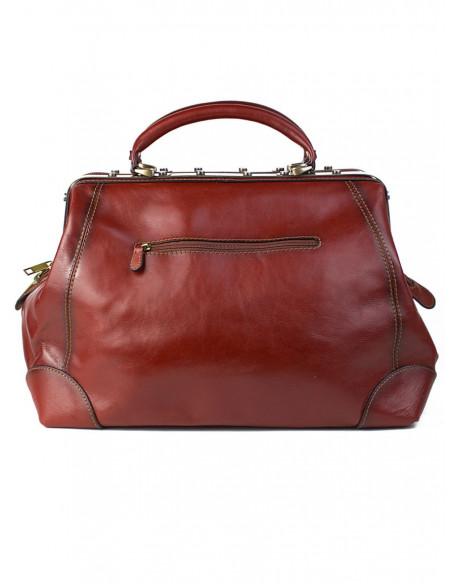 Dámská kožená kabelka/kufřík Katana Orleans rámová