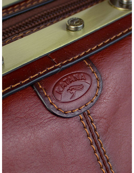 Dámská kožená kabelka/kufřík Katana Orleans rámová