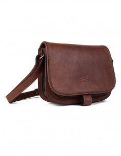 Dámská italská kožená crossbody kabelka Cristina Rui Noemi hnědá 2