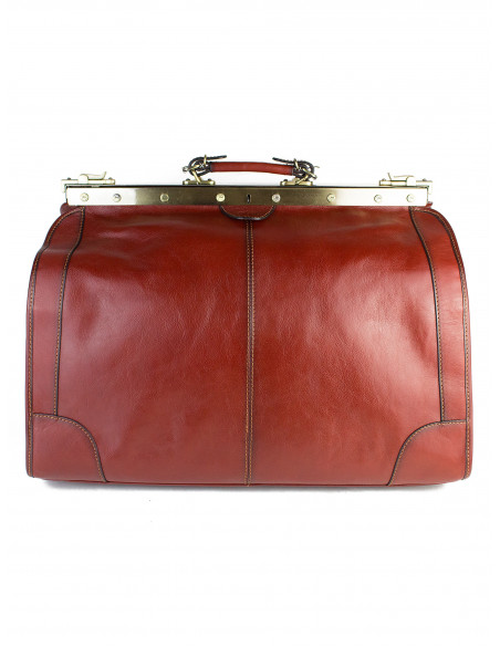 Dámská velká kožená kabelka/cestovní taška Katana Calais rámová