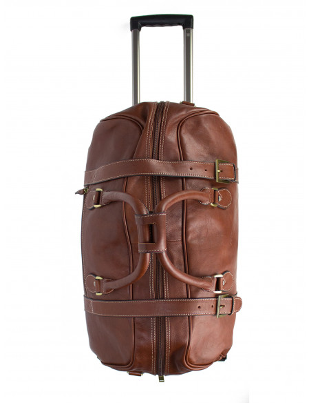 Kožená cestovní taška na kolečkách Katana Brigitte