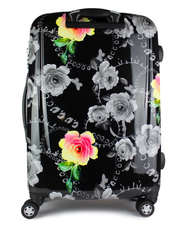 Cestovní skořepinový kufr Airplus Paris Viviane s květy