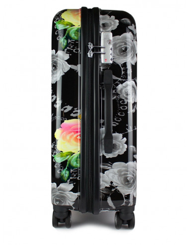 Cestovní skořepinový kufr Airplus Paris Viviane s květy