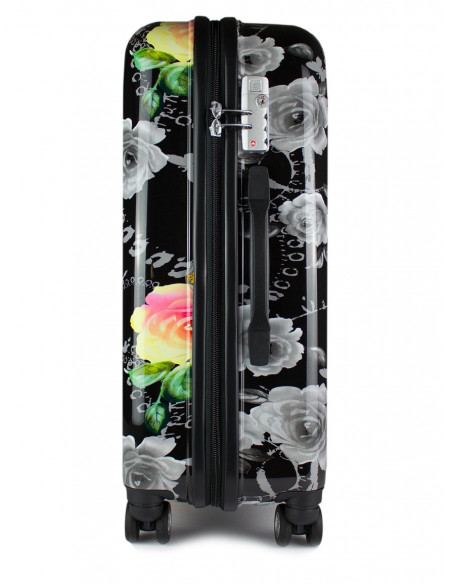 Cestovní skořepinový kufr Airplus Paris Viviane s květy