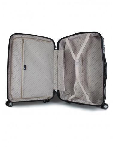 Cestovní skořepinový kufr Airplus Paris Viviane s květy