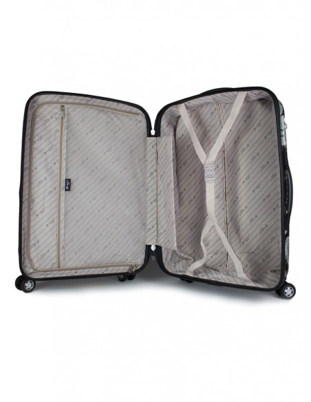 Cestovní skořepinový kufr Airplus Paris Viviane s květy