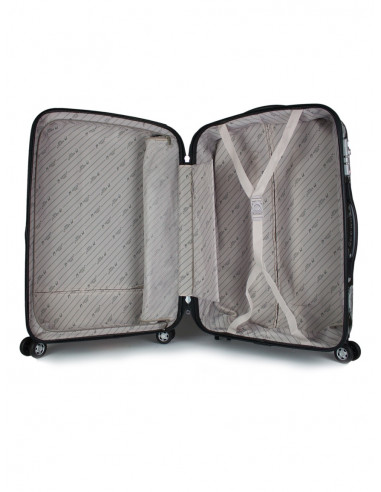 Cestovní skořepinový kufr Airplus Paris Viviane s květy