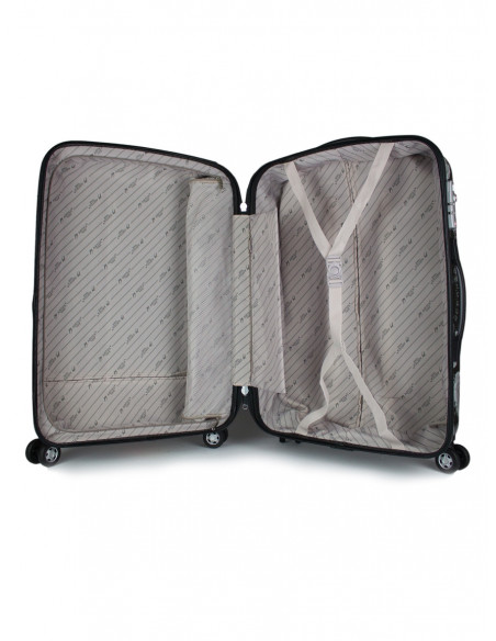 Cestovní skořepinový kufr Airplus Paris Viviane s květy