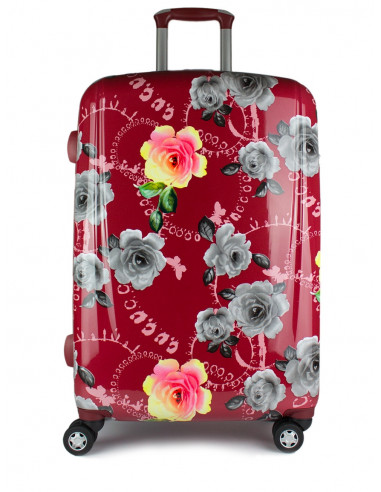 Cestovní skořepinový kufr Airplus Paris Viviane s květy