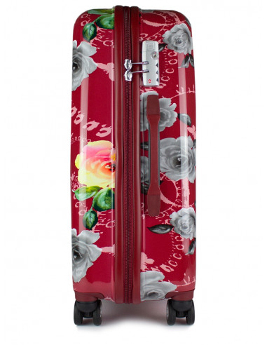 Cestovní skořepinový kufr Airplus Paris Viviane s květy