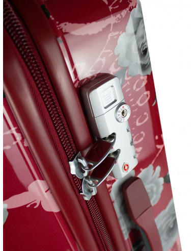 Cestovní skořepinový kufr Airplus Paris Viviane s květy