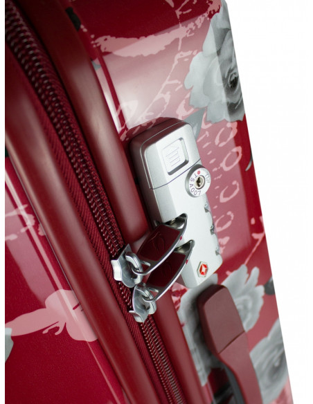 Cestovní skořepinový kufr Airplus Paris Viviane s květy