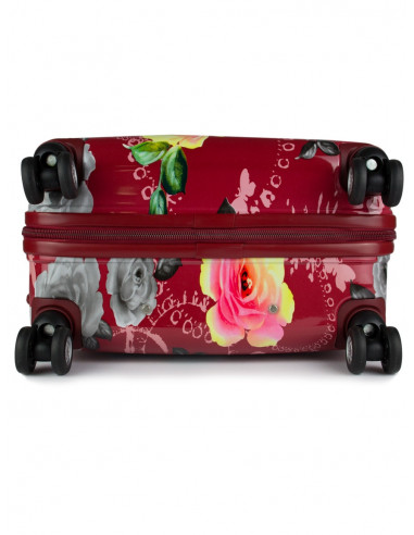 Cestovní skořepinový kufr Airplus Paris Viviane s květy