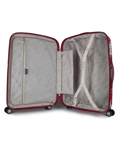 Cestovní skořepinový kufr Airplus Paris Viviane s květy