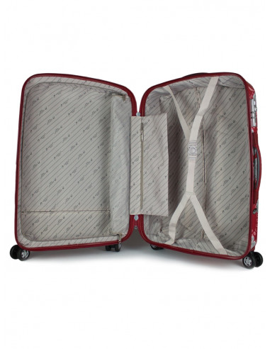 Cestovní skořepinový kufr Airplus Paris Viviane s květy