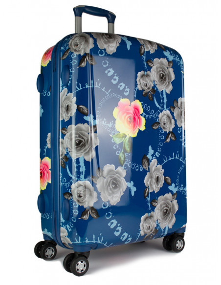 Cestovní skořepinový kufr Airplus Paris Viviane s květy