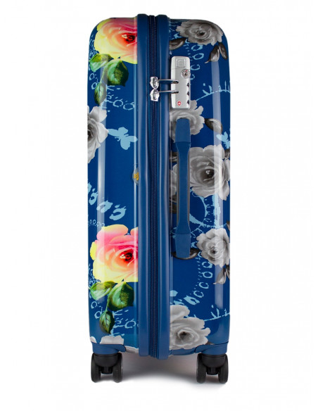 Cestovní skořepinový kufr Airplus Paris Viviane s květy