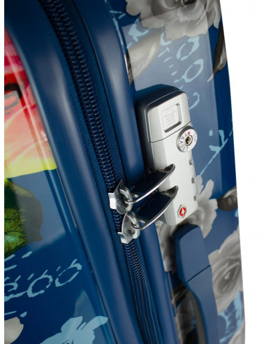 Cestovní skořepinový kufr Airplus Paris Viviane s květy
