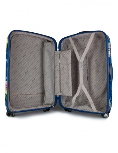 Cestovní skořepinový kufr Airplus Paris Viviane s květy