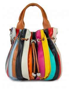 Dámská kožená kabelka/vak Giostra Elisa Multicolor