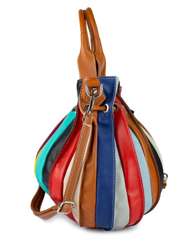 Dámská kožená kabelka/vak Giostra Elisa Multicolor