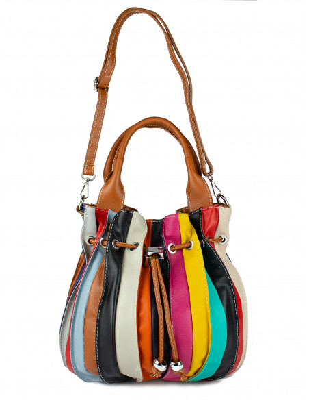 Dámská kožená kabelka/vak Giostra Elisa Multicolor