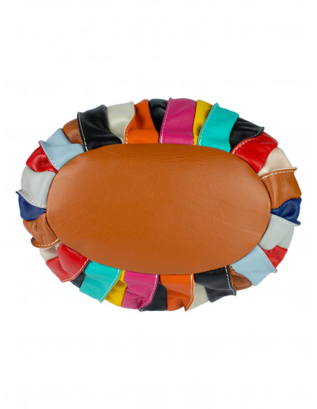 Dámská kožená kabelka/vak Giostra Elisa Multicolor