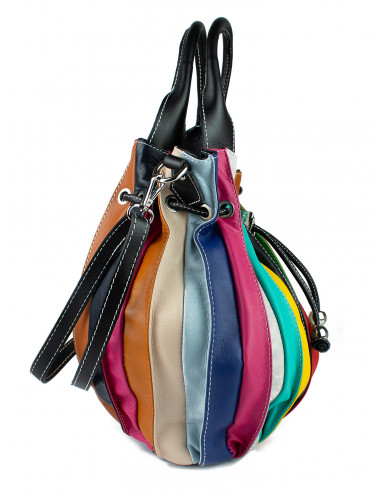 Dámská kožená kabelka/vak Giostra Elisa Multicolor