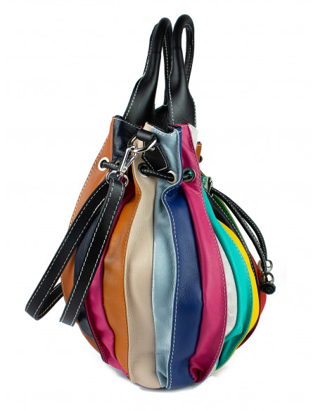 Dámská kožená kabelka/vak Giostra Elisa Multicolor