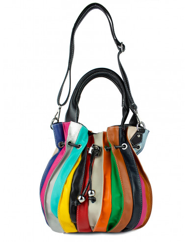 Dámská kožená kabelka/vak Giostra Elisa Multicolor