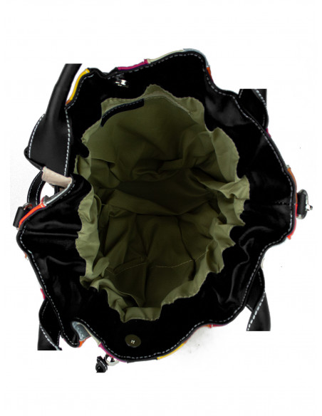 Dámská kožená kabelka/vak Giostra Elisa Multicolor