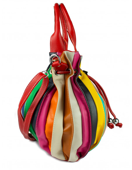 Dámská kožená kabelka/vak Giostra Elisa Multicolor