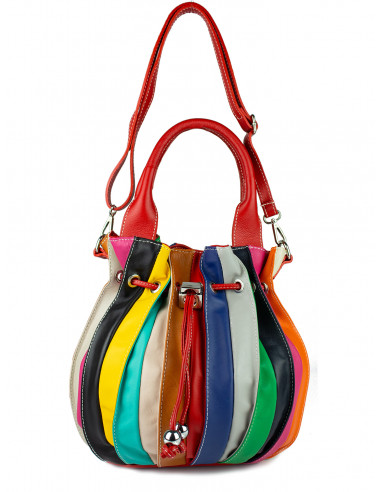 Dámská kožená kabelka/vak Giostra Elisa Multicolor