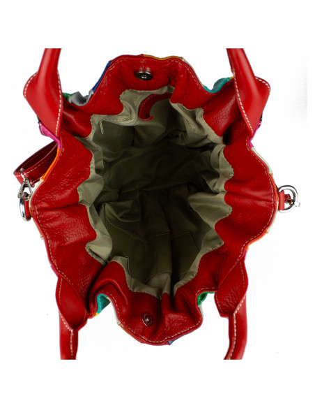 Dámská kožená kabelka/vak Giostra Elisa Multicolor