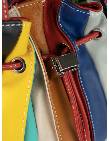 Dámská kožená kabelka/vak Giostra Elisa Multicolor