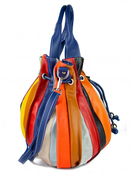 Dámská kožená kabelka/vak Giostra Elisa Multicolor