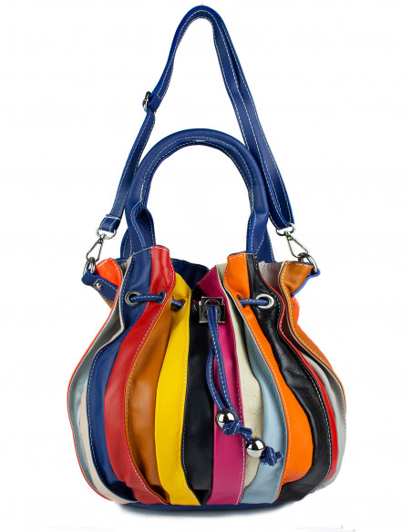 Dámská kožená kabelka/vak Giostra Elisa Multicolor