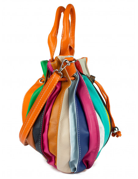 Dámská kožená kabelka/vak Giostra Elisa Multicolor