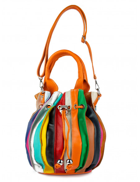 Dámská kožená kabelka/vak Giostra Elisa Multicolor