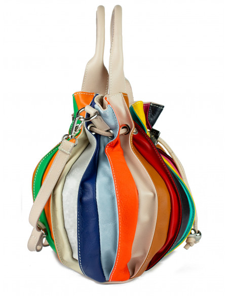 Dámská kožená kabelka/vak Giostra Elisa Multicolor