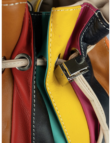 Dámská kožená kabelka/vak Giostra Elisa Multicolor